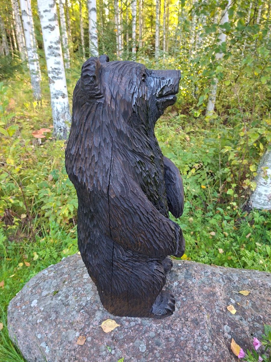 Moottorisahaveistos, seisova karhu. Vain nouto! - Image 3