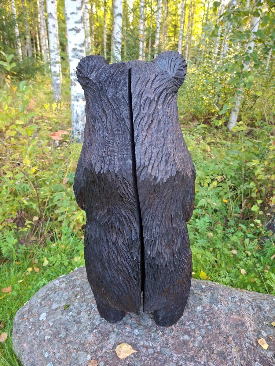 Moottorisahaveistos, seisova karhu. Vain nouto! - Image 4